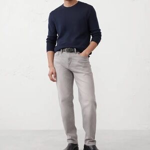 ALMINA CONCEPT Wool Cashmere Navy Blue Pullover Crew Neck Sweater Men's Size S